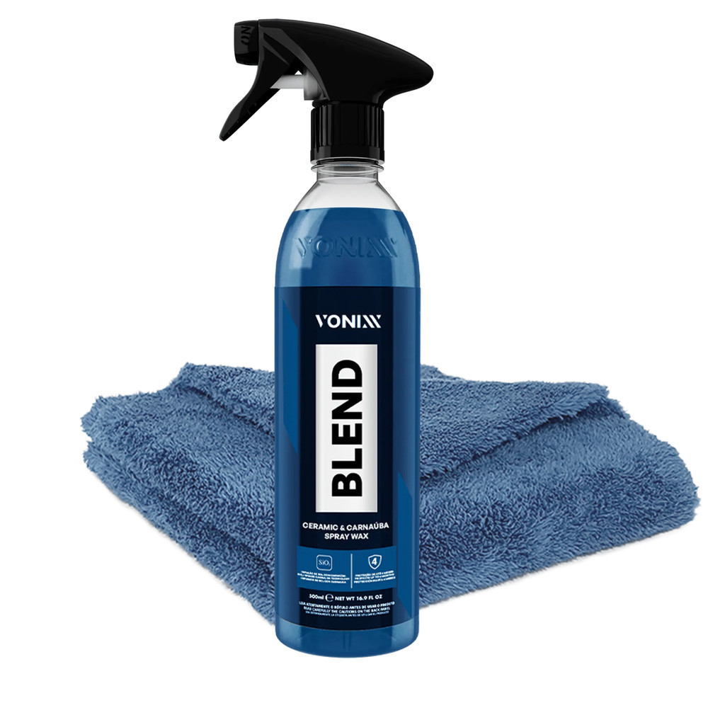 Blend Cera Vitrifica Silica Spray Wax + Flanela 375gsm Vonixx