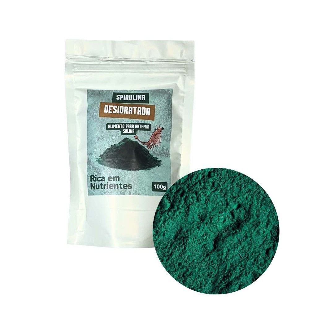 Spirulina para Artêmia Salina 100g Alimento para Artemia