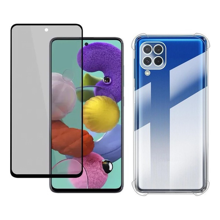 Capa Case Capinha Anti Queda Compatível Com Galaxy M62 + Película 3D Privacidade em Oferta na Shopee
