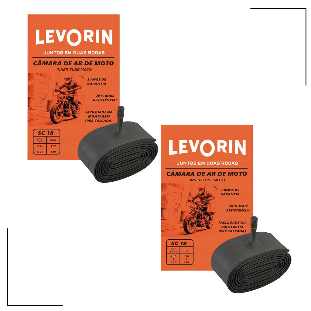 Par Câmaras de Ar Cg 150 Titan Cg 150 Fan Aro 18 Levorin em Oferta na Shopee