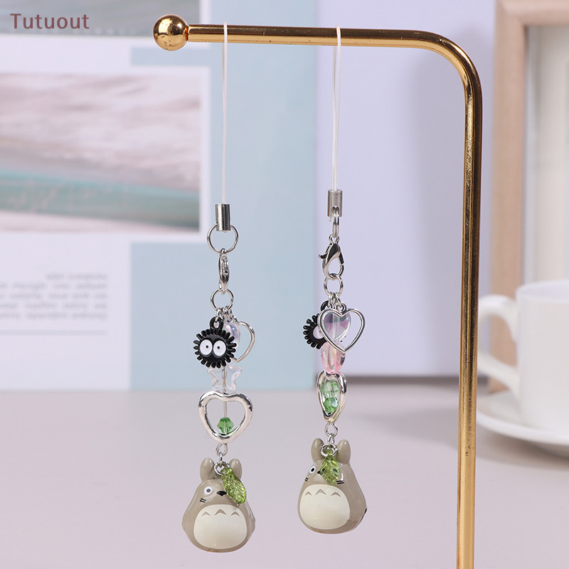 TUTU Japonês Anime Totoro Telefone Cordão Dos Desenhos Animados Pingente De Móvel Chaveiro Anti-Perdido Tiras Celular Ca em Oferta na Shopee