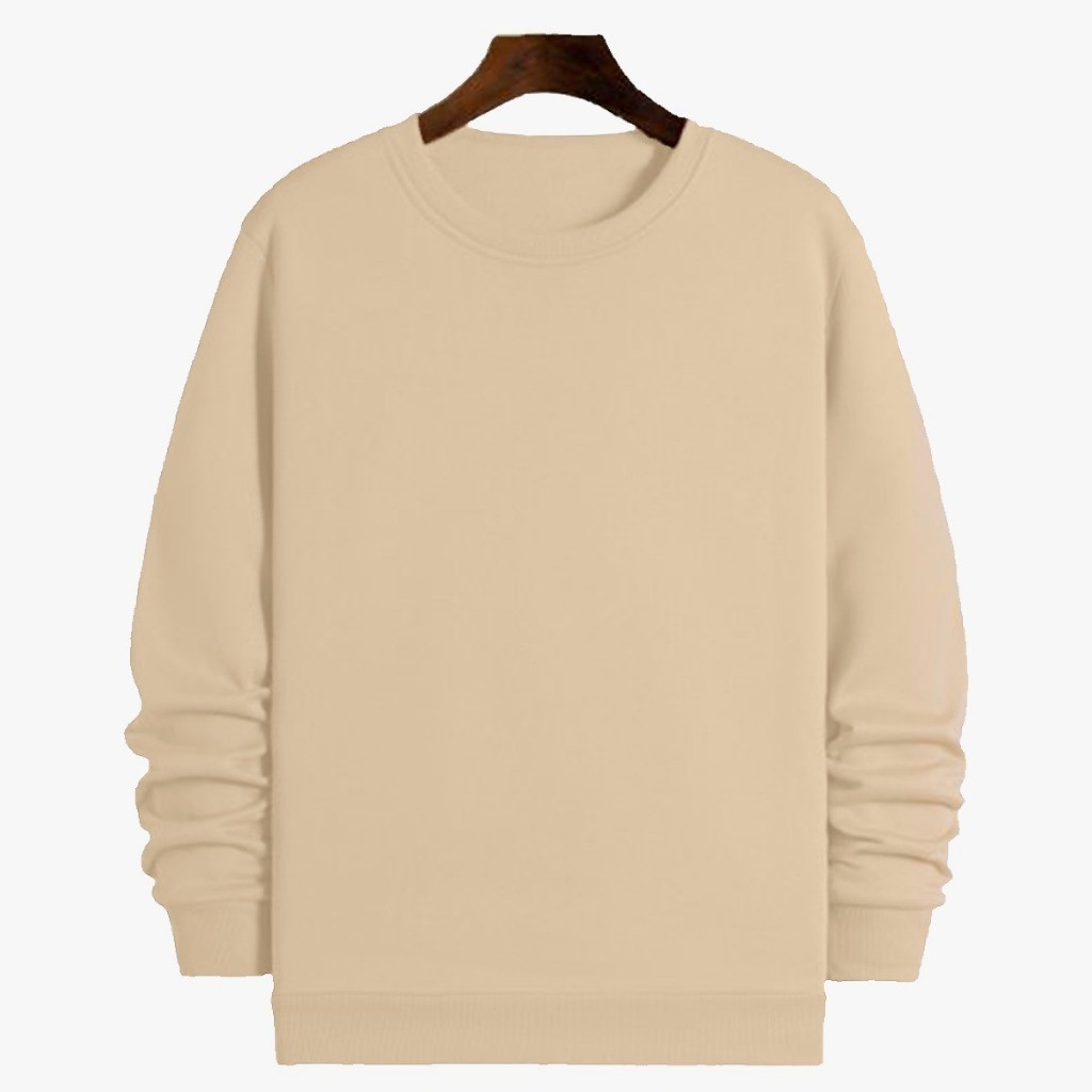 Moletom Gola Redonda  Blusa De Frio Basico Careca Casaco Feminino Masculino Flanelado Liso Sem Estampa Algodão Envio Imediato