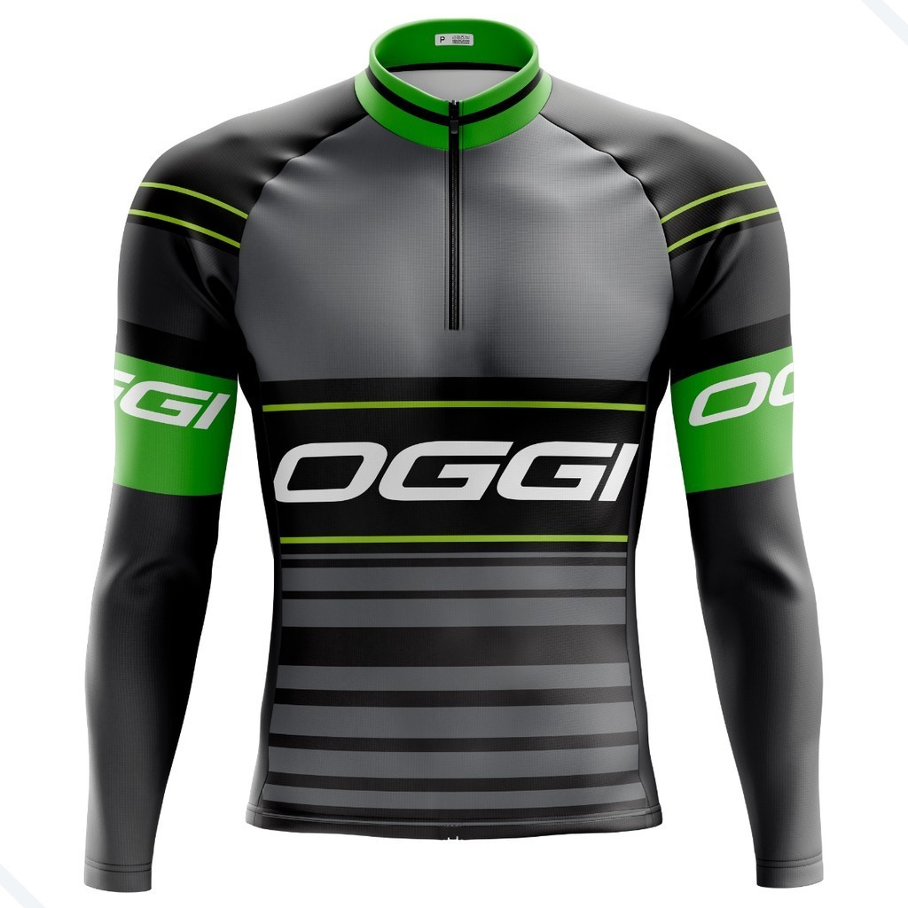 Camiseta Ciclismo Masculina Dryfit Proteção UV Bike MTB Speed Oggi Verde