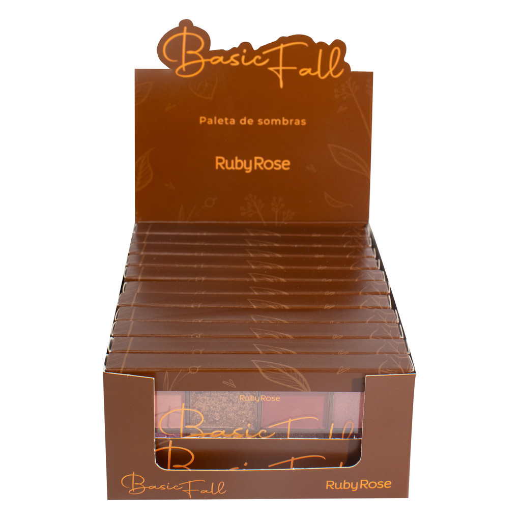 Box 12 Unidades Paleta De Sombras Basic Fall  Ruby Rose