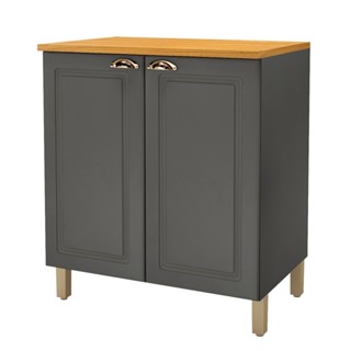 Armário de Cozinha para Cooktop 80 Cm 2 Portas Chumbo - Indékes em Oferta na Shopee