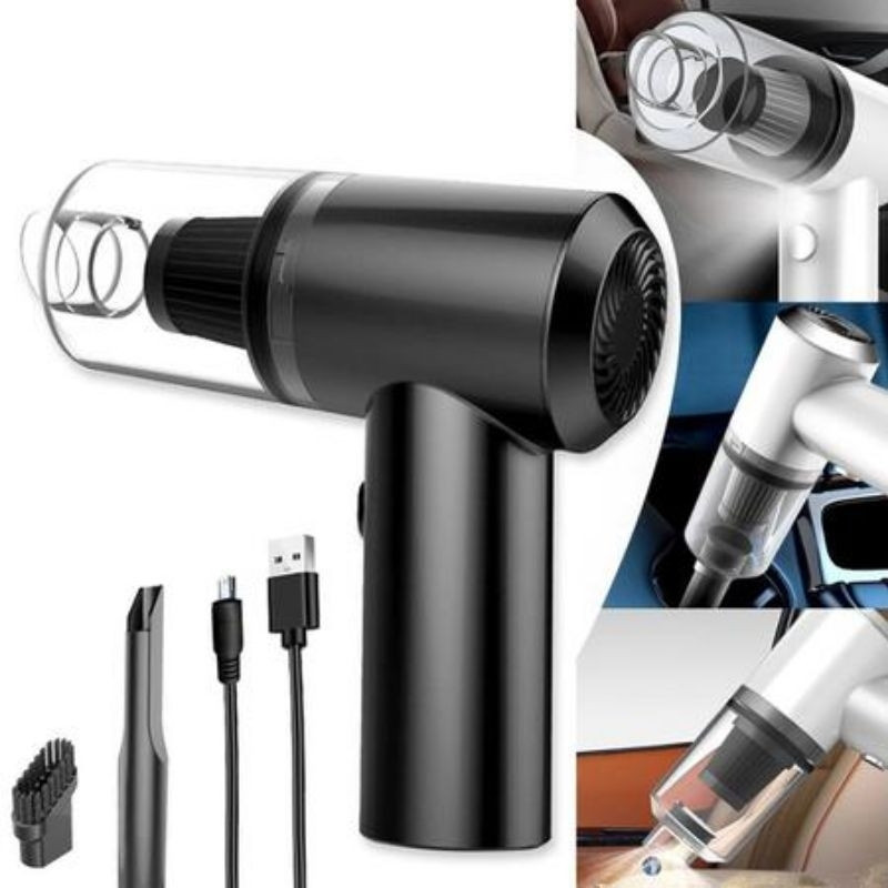 MIni Aspirador De Pó Preto Usb Portátil Completo Linha Premium Carro E Casa 2000mAh