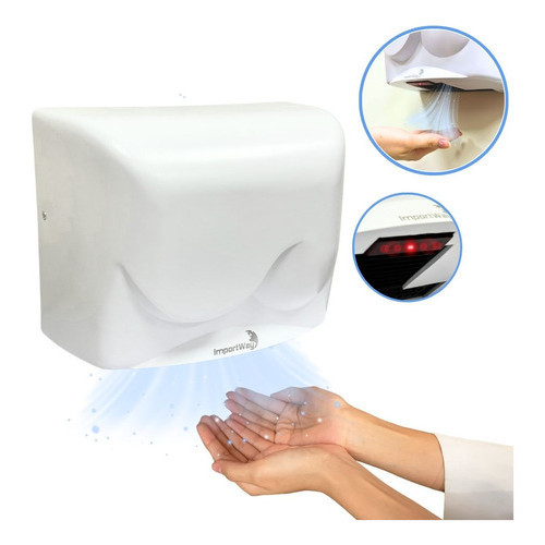 Secador Mãos Elétrico Sensor Automático 127v Inmetro 16m/s