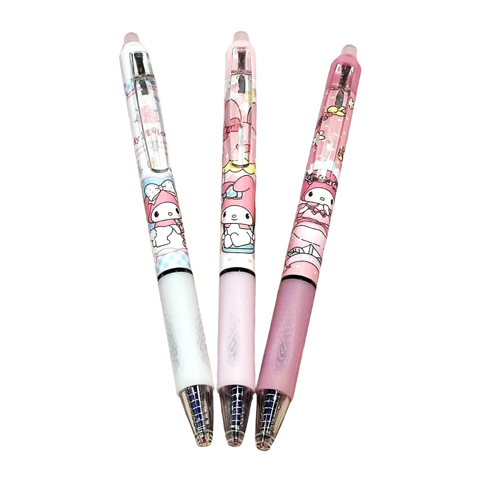 Caneta fofa da turma da Hello Kitty Apagavel, coleção My Melody, esferográfica, Sanrio em Oferta na Shopee
