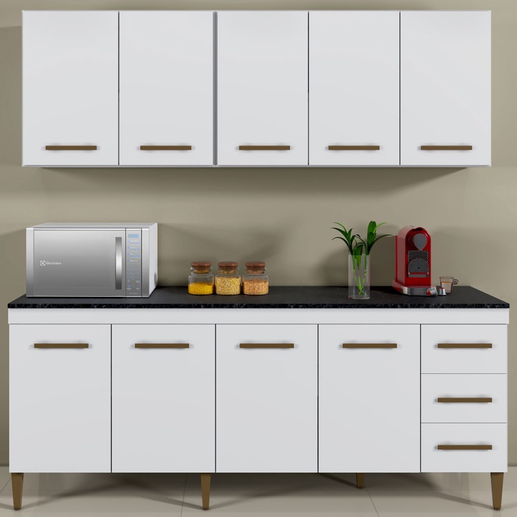 Cozinha Compacta Atenas 9 Portas 3 Gavetas em Oferta na Shopee