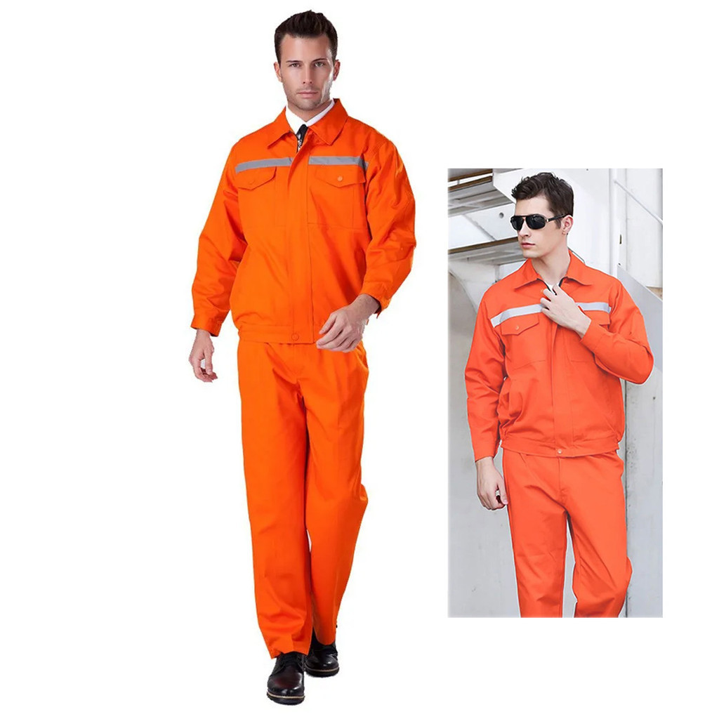 Conjunto Uniforme EPI Profissional Faixa Refletiva Segurança Construçao Civil Obra Trabalho Mecanico Serviço Eletricista