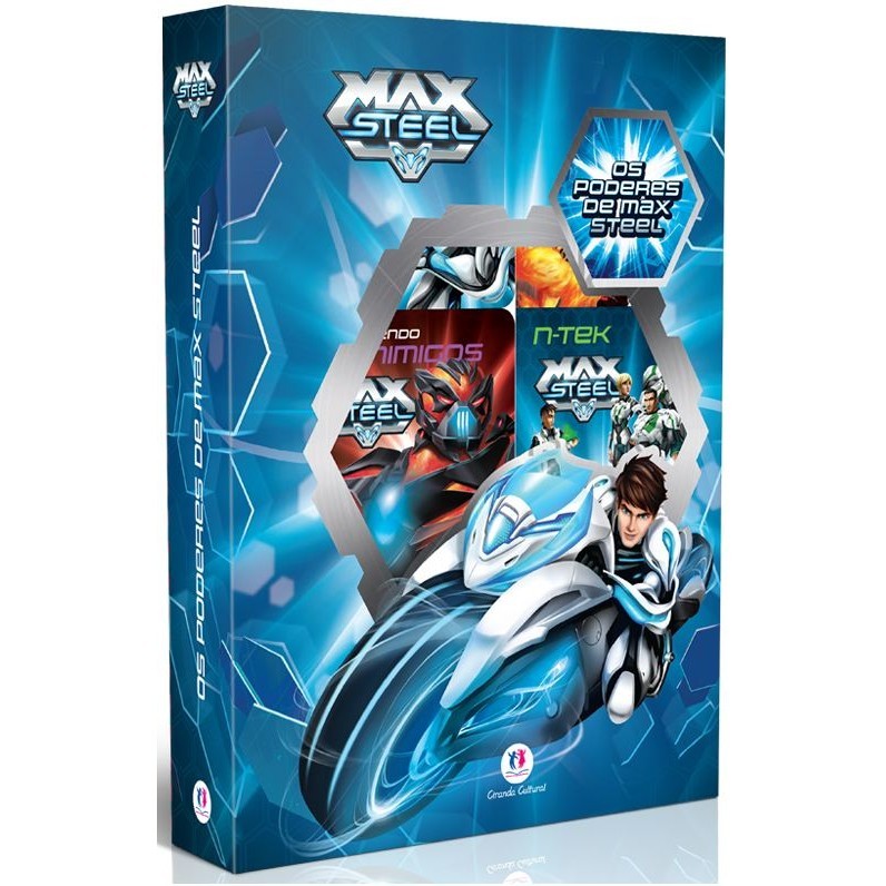 Box Max Steel com 6 mini livros - Os poderes de Max Steel