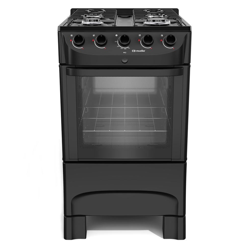 Fogão 4 Bocas a Gás Mueller com Mesa Esmaltada e Acendimento Automático MFI4BC em Oferta na Shopee