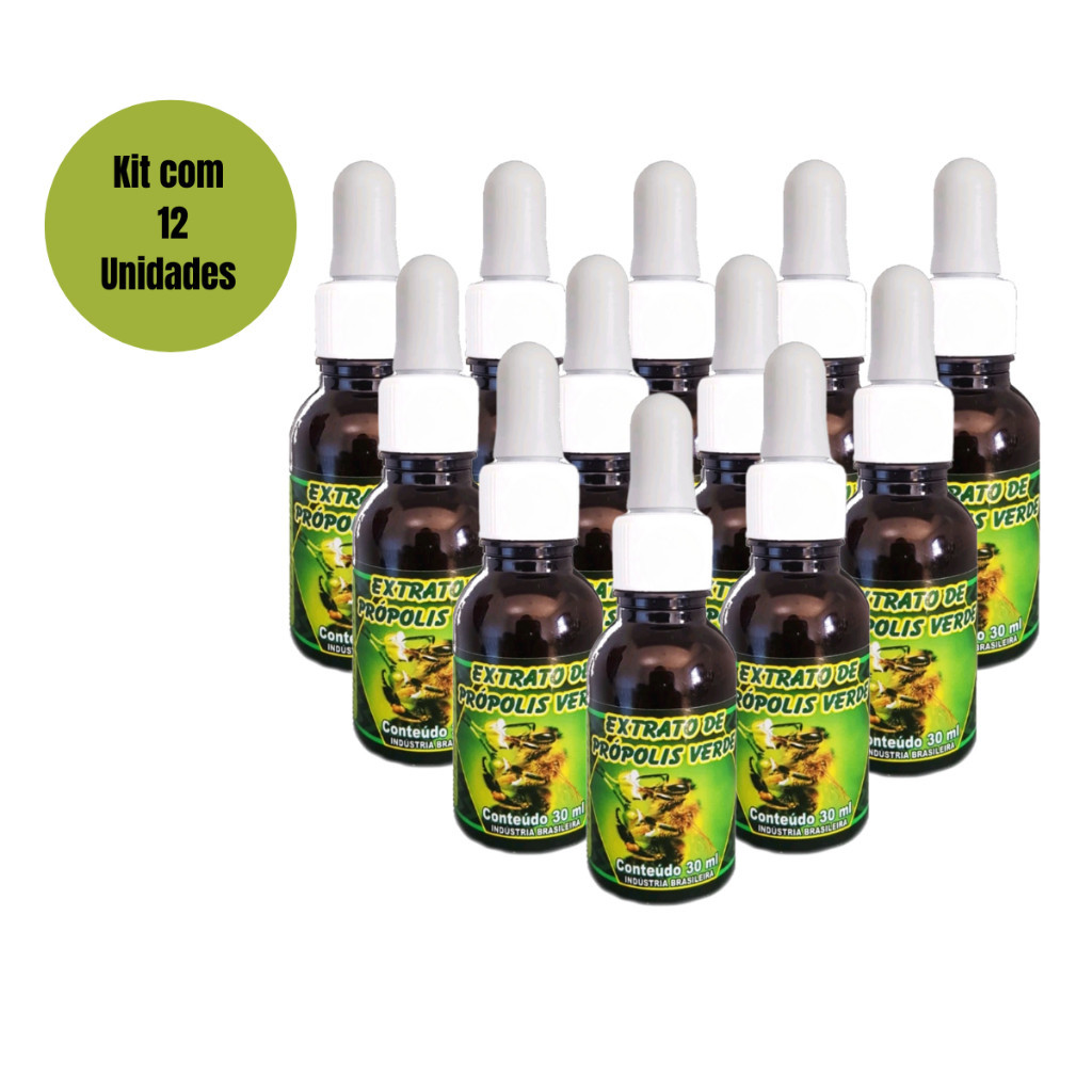 Extrato de Própolis Verde 30 ml - Kit com 12 Unidades