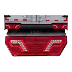 Lanterna Traseira Implemento 24v LED Pisca Sequencial Carreta Randon Guerra Lado Esquerdo L3071