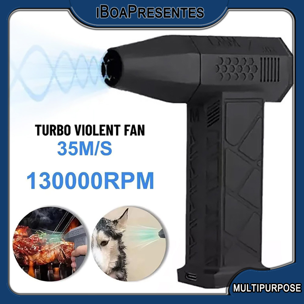 Secador De Cabelo Jato De Alta Velocidade Mini Turbo Ventilador 130000RPM 200w