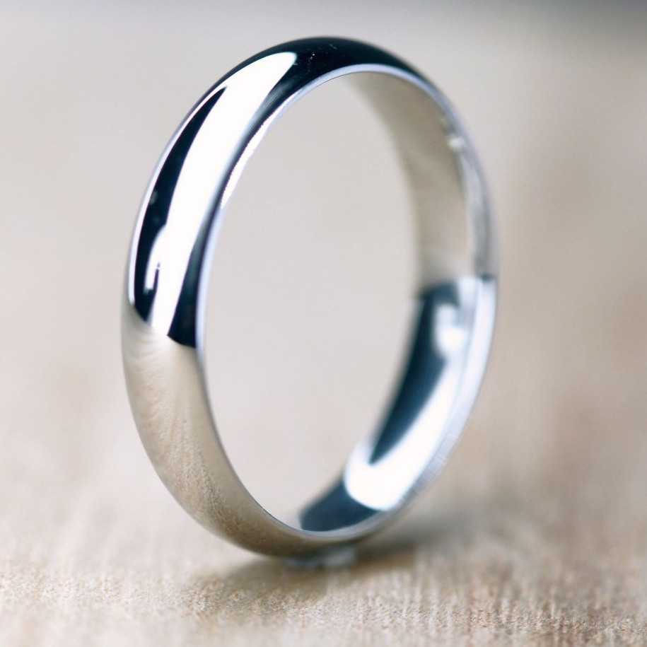 Aliança Par Anel Banhada Prata Aliança De Namoro 4mm Abaulada Anatômica Antialérgico Envio Rápido em Oferta na Shopee