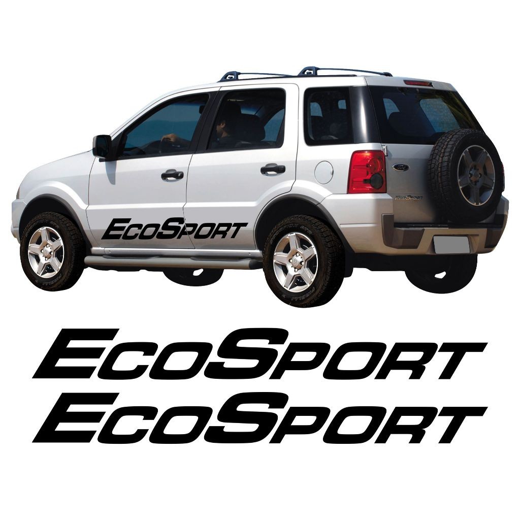 KIT 2 Adesivos Faixa Lateral Portas Ecosport 2002 A 2012 Sport Tuning Personalizado Acessórios