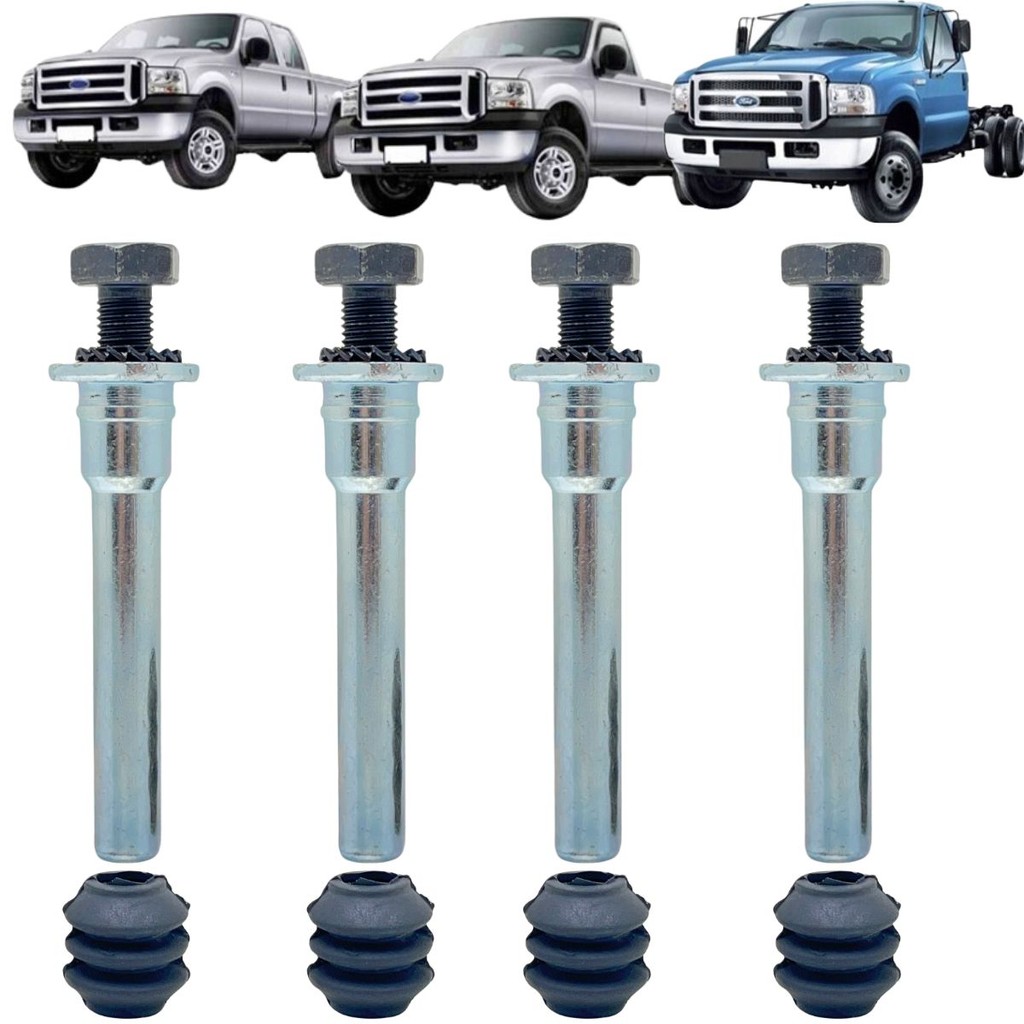 KIT 4 PINO PARAFUSO GUIA PINÇA FREIO DIANTEIRO F250 F350 F4000 G3 98/19 - TRASEIRO F4000 G3 98/12 (STANDER 11,90 - 2 LD)