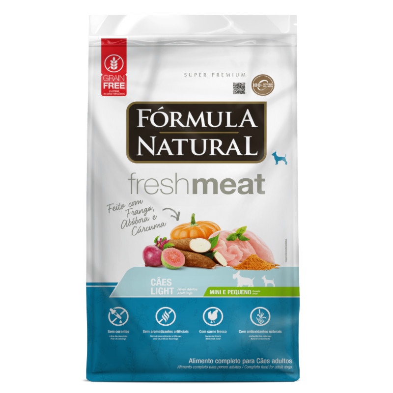 Ração Fórmula Natural Fresh Meat Cachorros Adultos Light Portes Mini E Pequeno 2,5kg em Oferta na Shopee
