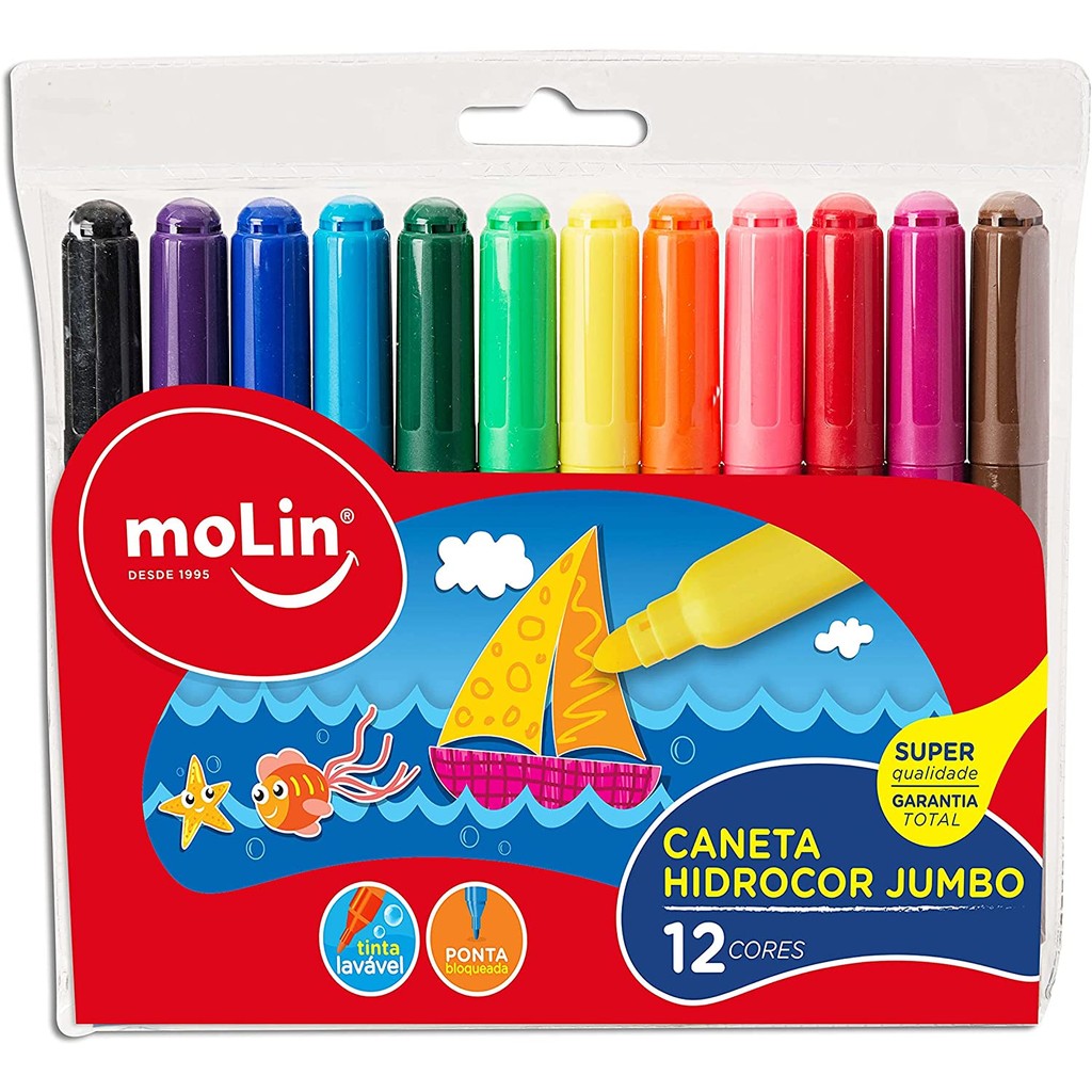 Caneta Hidrocor Jumbo Molin: Onde Comprar | BuscaProdutos