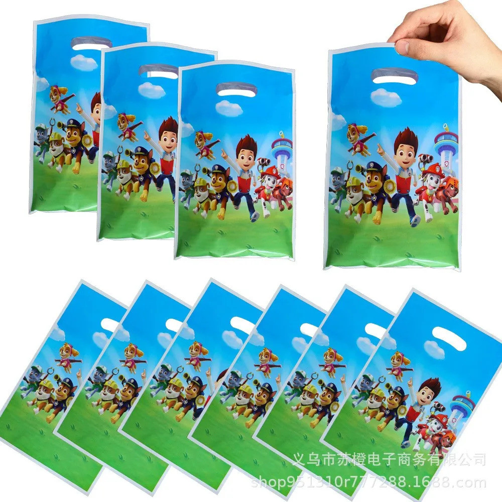 Paw Patrol Tema Crianças Meninos Favores Feliz Aniversário Presentes De Festa Surpresa 10/20/30 Pçs/Lote Sacos De Doces 