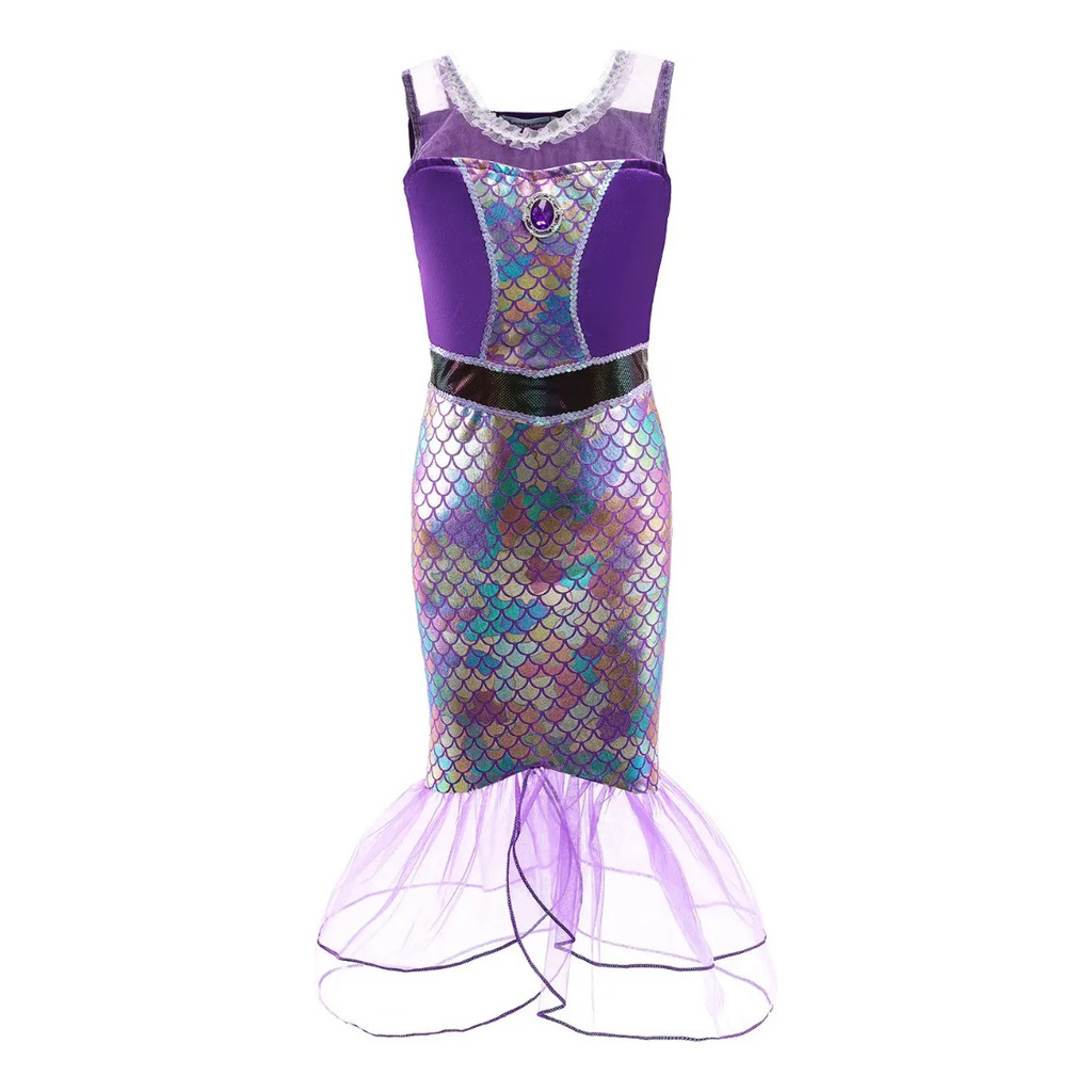 FANTASIA VESTIDO INFANTIL CARNAVAL HALLOWEEN PRINCESA SEREIA IMPORTADO