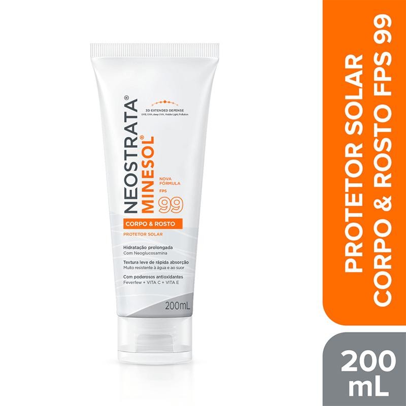 Protetor Solar Neostrata Minesol Corpo & Rosto FPS99 200ml