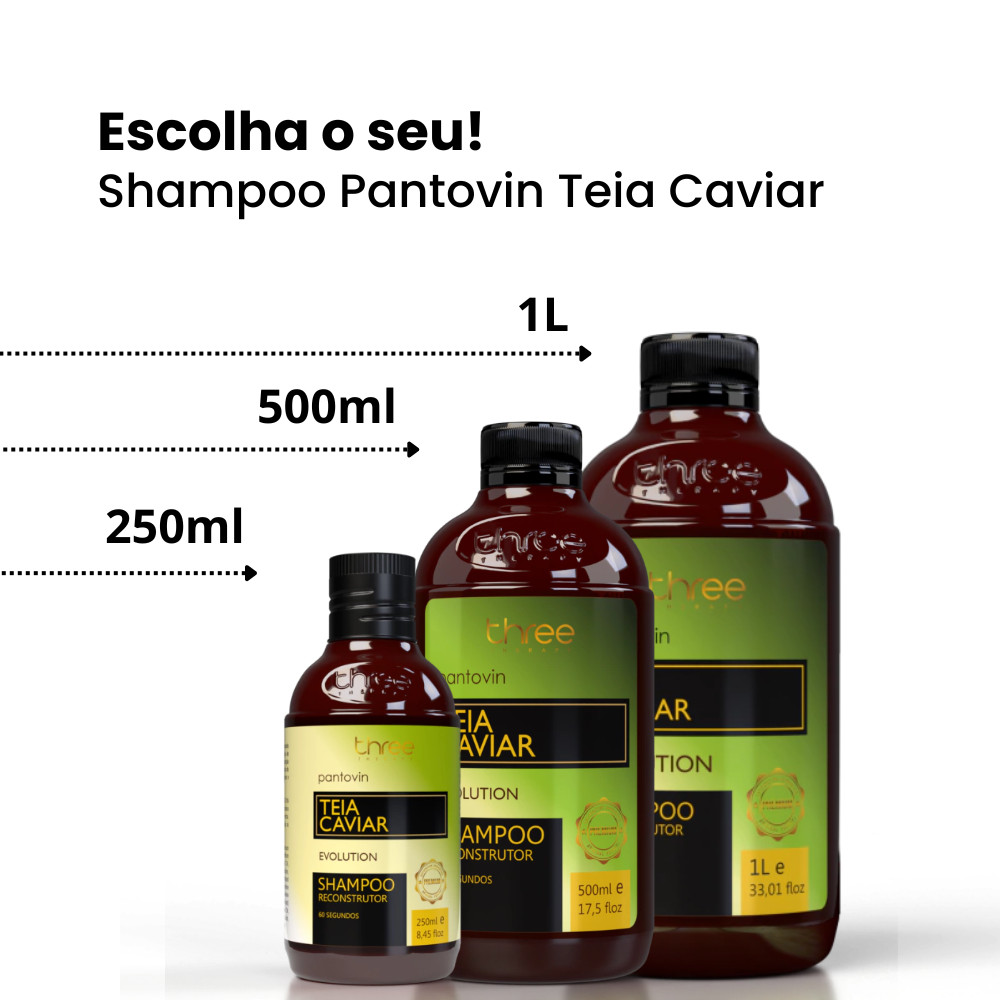Shampoo Pantovin Teia Caviar Three Therapy em Oferta na Shopee