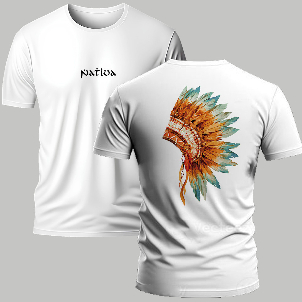 Blusa Xamanismo Indígena Cerimônia Personalizada Cocar