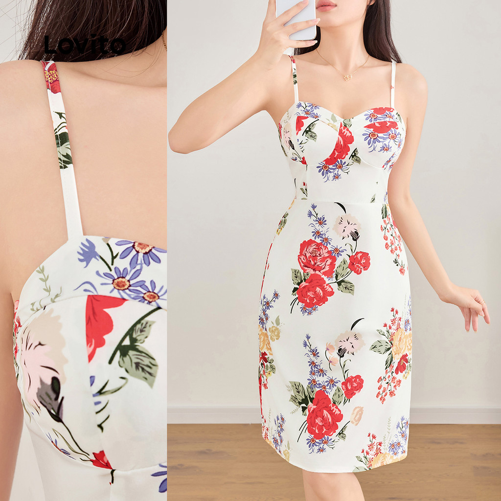 Lovito Vestido Boho Floral Vestido De Verão/Primavera Para Mulheres L123ED282 - Women Clothes