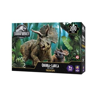 Quebra Cabeça Puzzle 200 Peças Triceratops Jurassic World Mimo Toys Jogo Dinossauro Colecionável em Oferta na Shopee