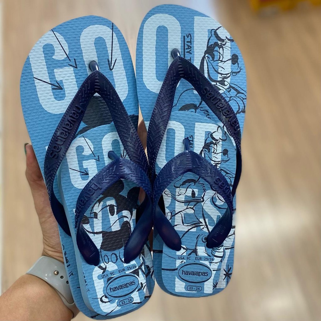 Havaianas Top Macia Azul Lavanda Disney Adulto /Infantil