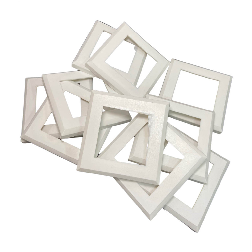 Canopla Tubo Retangular Plastica 50x50 50 Unidades Branco