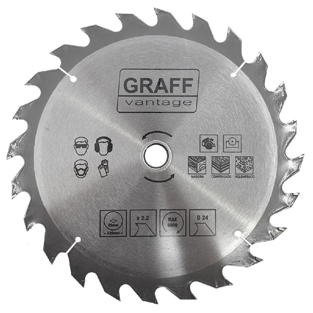 Serra Circular C/ Pastilha de Metal Duro P/ Madeira 9.1/4''x24D (579,0006) - Graff Vantage