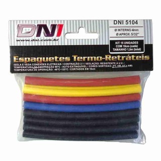 Espaguete Tubo Termo Retrátil 4mm - DNI 5104 em Oferta na Shopee