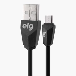 Cabo Micro USB, Sincronização e Recarga 12W 2.4A, Textura Suave ao Toque, 1 metro, Preto, M510, ELG