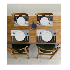 Kit 2 Jogo Americano Retangular Para Mesa Prato Descanso De Copos