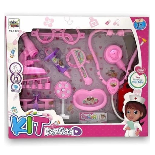 Kit médico infantil pequeno doutor ou pequena doutora brinquedo faz de conta