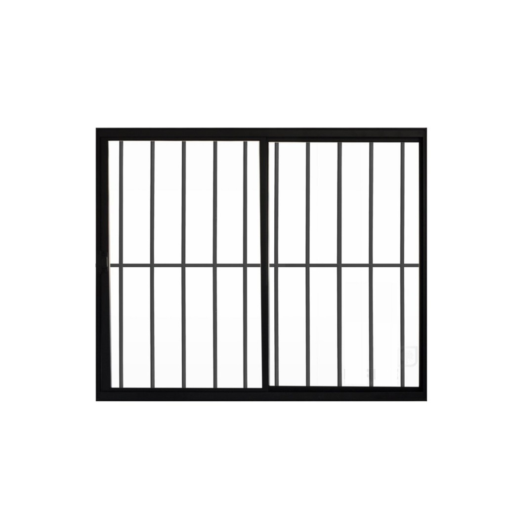 Janela de Alumínio de Correr 100x150cm 2 Folhas Grade Hale Esquadrias Preto em Oferta na Shopee
