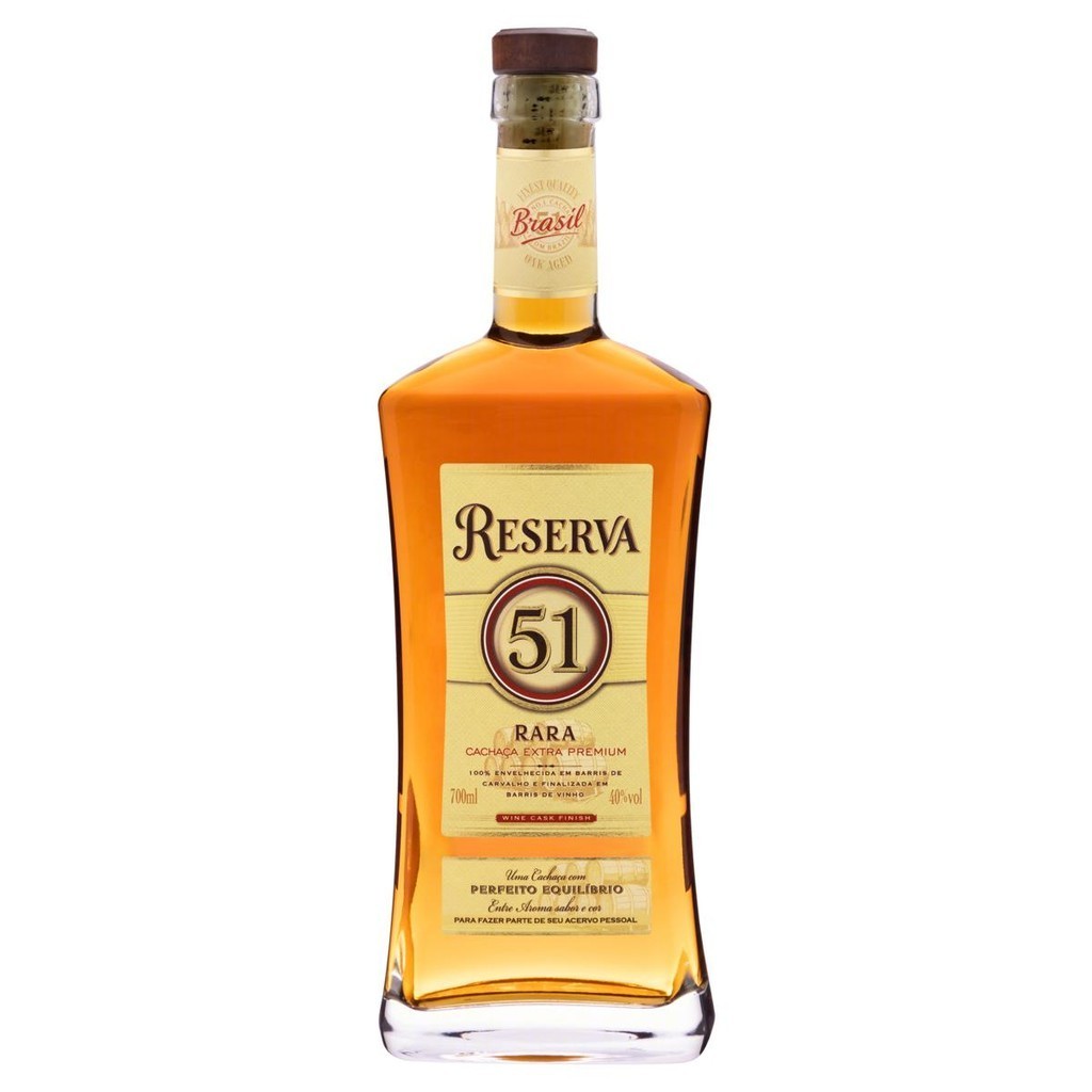 Cachaça Envelhecida Rara 51 Reserva Garrafa 700ml - Food & Beverages