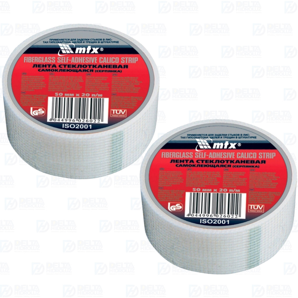 Kit 2 Fitas Telada Drywall, Isopor e Gesso 50 MM X 20 M - MTX - 890009