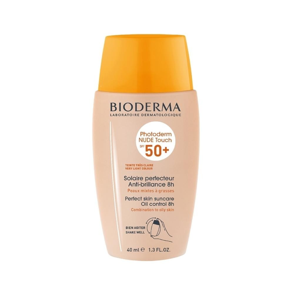Protetor Solar Facial Bioderma Photoderm Nude Touch FPS50+ Cor Muito Claro 40ml em Oferta na Shopee