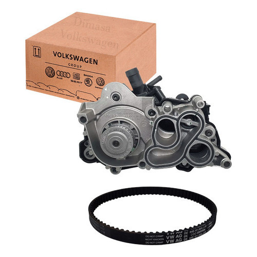 Bomba De Água Completa + Correia Fox Up Nivus Polo Tcross Saveiro Original Volkswagen 04E121600DF