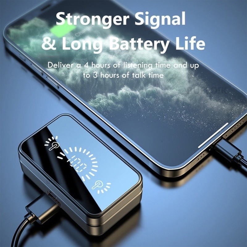 Fone De Ouvido Bluetooth TWS S20 Alto Espelho 5.2 Sem Fio Com Estéreo Binaural Touch HIFI