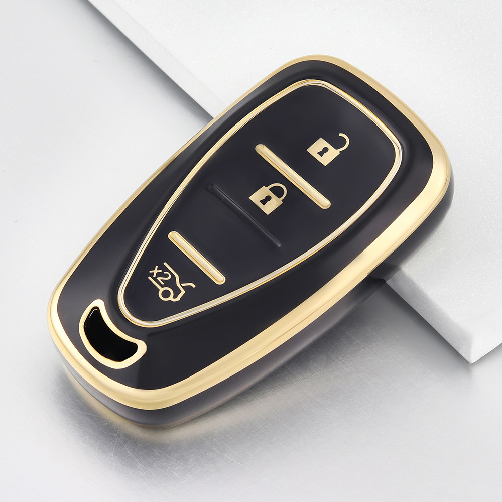 Capa De 3 Botões Para Carro Com Chave Fob Chevrolet Onix Equino Orlando Cruze Spark Sonic Camaro Volt Trax Malibu Blazer