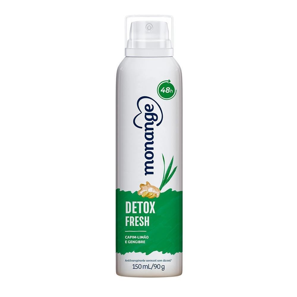 Monange Desodorante Aerossol Detox Fresh Com 150Ml em Oferta na Shopee