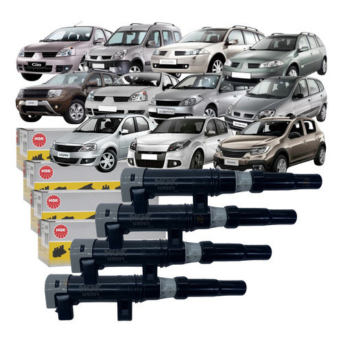 Bobina De Ignição NGK Clio Sedan Kangoo Duster Sandero Stepway Logan Megane Grand Tour Scenic Symbol em Oferta na Shopee