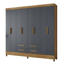Guarda Roupa Florida Quarto Casal com 8 Portas e 4 Gavetas