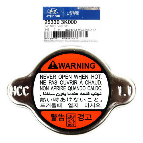 Tampa Radiador Hyundai Hb20 Hb20s Hb20x Cerato Sportage