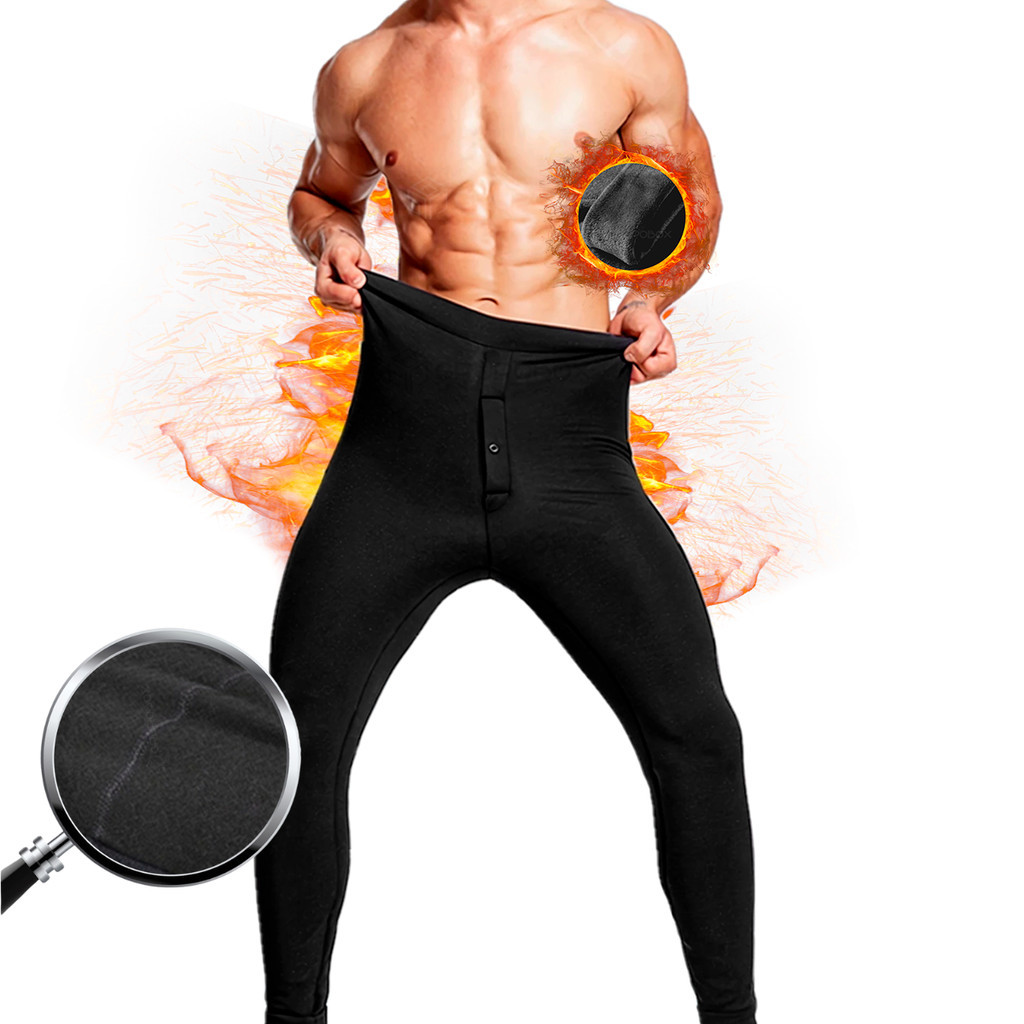Calça Térmica Masculina Segunda Pele Peluciada Forrada Lã Legging Proteção Frio em Oferta na Shopee